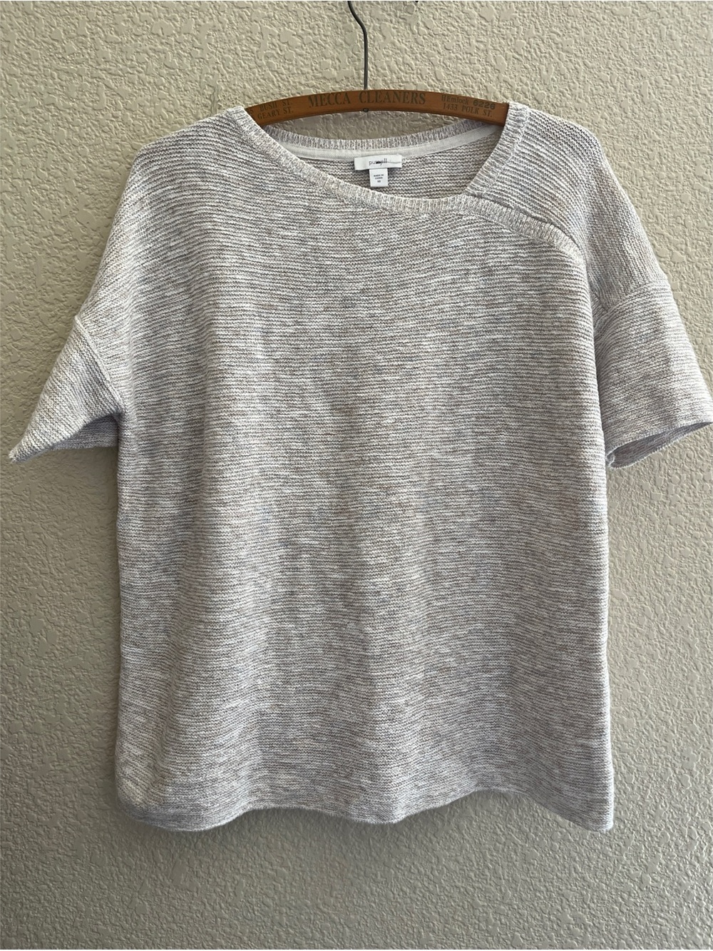 Purejill J Jill Gray Marled Knit Short Sleeve  Sweater Women’s Size XS